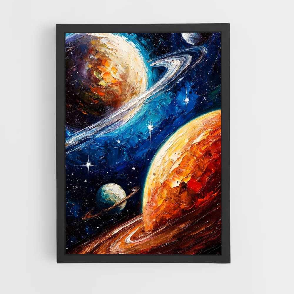 Poster Étoiles et Planètes – affiche Art spatial (vue 2)